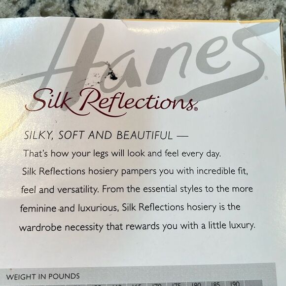 Silk Reflections hosiery sz AB or small color Jet Control Top Reinforced Toe - Picture 5 of 7